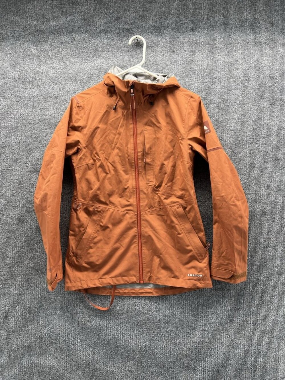 Burton Jacket Womens XS Orange GORE-TEX Hooded Waterproof Ski Snowboard Outdoor